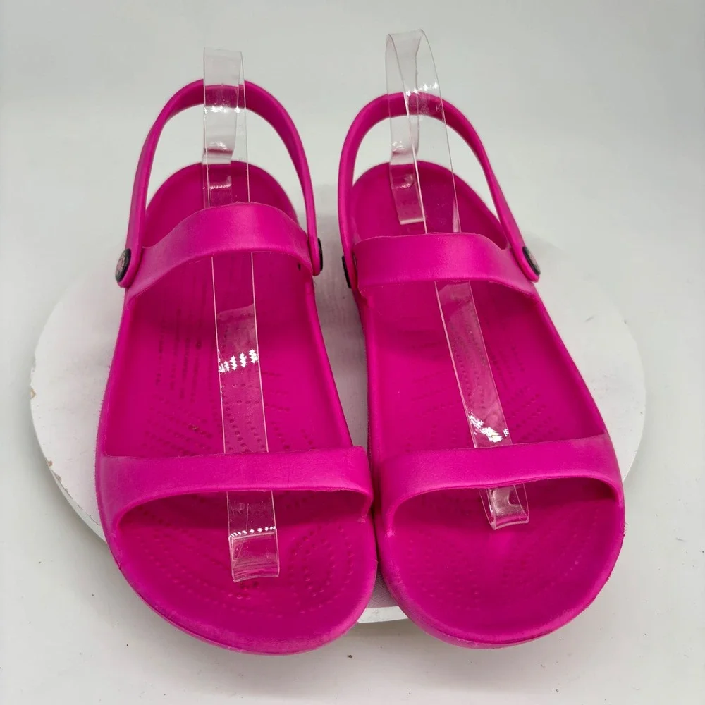 Dawgs Z Sandal Women Sz 10 Pink Swim Summer Strappy Lightweight Comfort Slip On